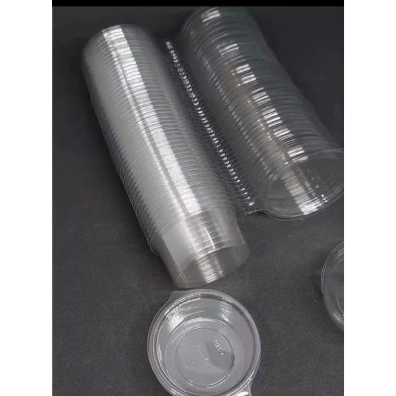 Set 50 Hũ sốt nắp liền - cốc nhựa nắp cài dùng 1 lần đựng nước sốt , nước chấm loại nhỏ 60ml 120ml