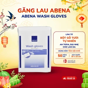 Găng lau chuyên dụng Abena giúp lau khô, làm sạch cơ thể, an toàn dịu nhẹ cho da size 16x23cm - Nhập khẩu Đan Mạch