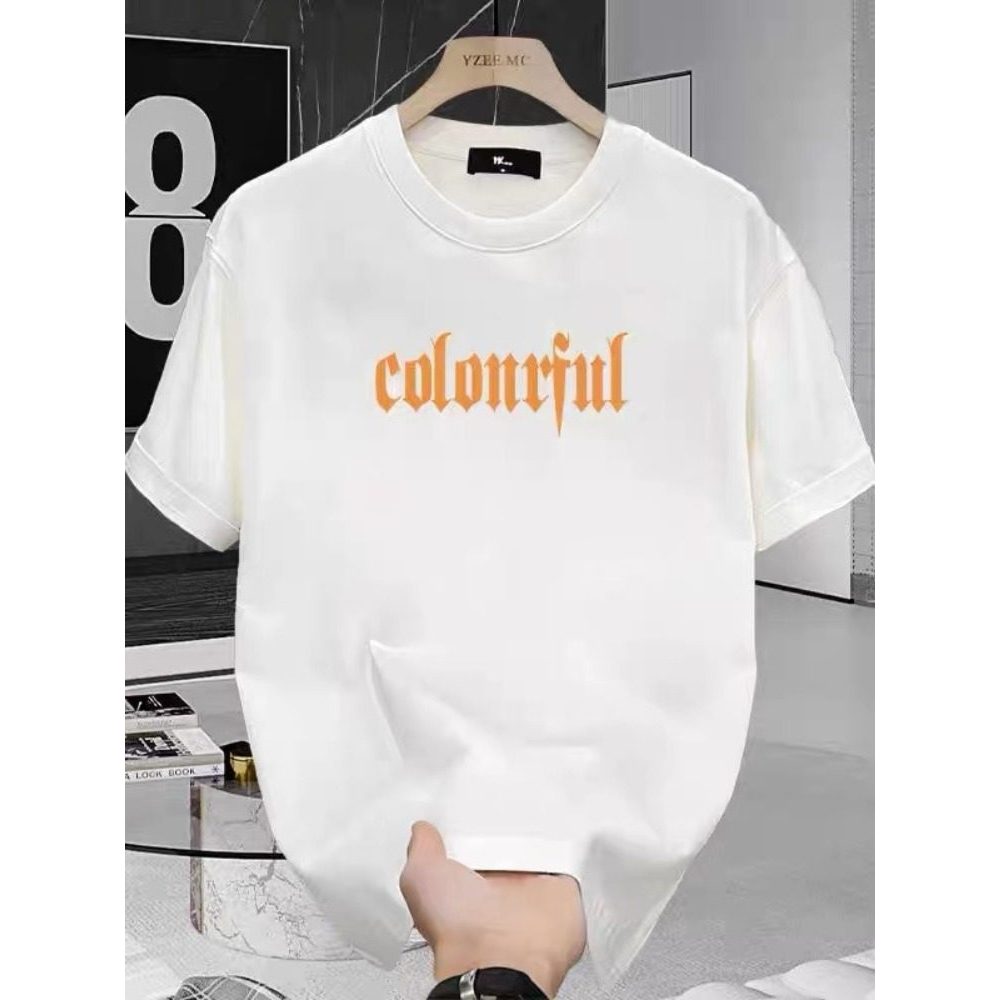 Áo thun nam tay lỡ HappyFamily- Áo nam COLONRFUL mặt sau Chú Vịt cotton 100