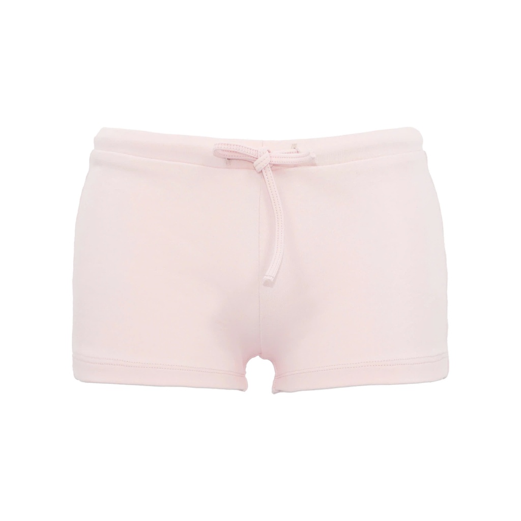 (sẵn)Set bộ áo dài tay và quần short cạp trễ chất thun co giãn màu hồng pastel dáng ôm body đồ ngủ SB006 - Tiktik