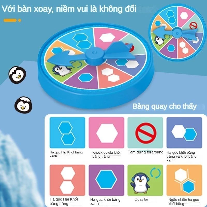 [Size Lớn] Đồ chơi phá băng vui nhộn, phá băng giải cứu chim cánh cụt, đồ chơi theo nhóm cực vui