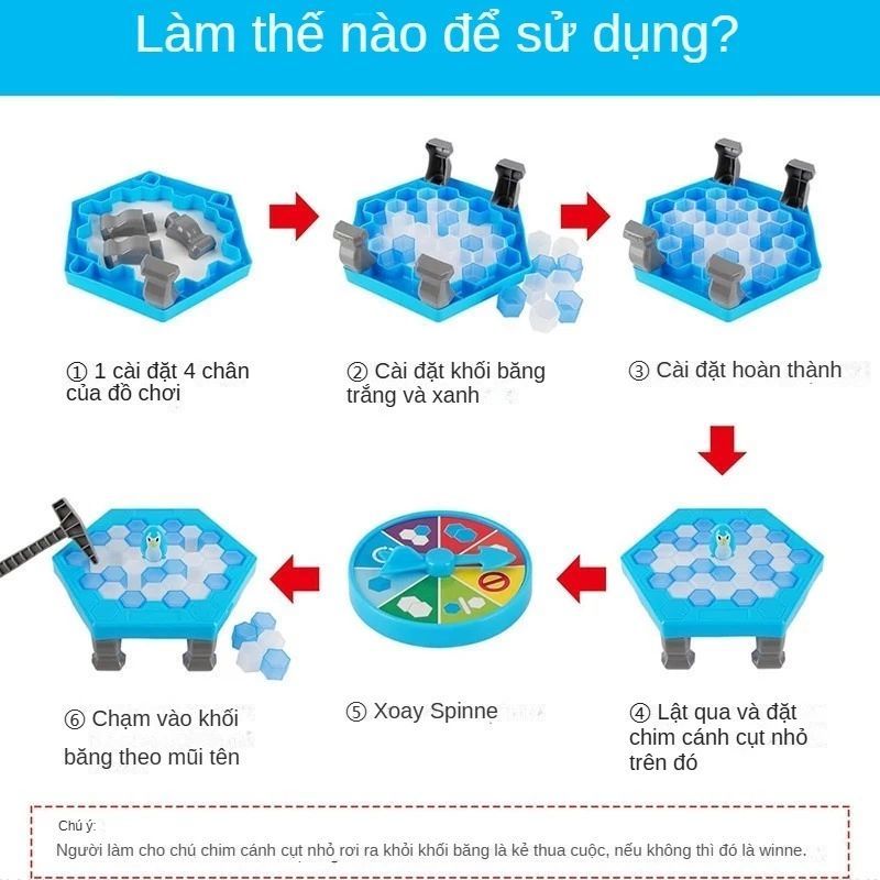 [Size Lớn] Đồ chơi phá băng vui nhộn, phá băng giải cứu chim cánh cụt, đồ chơi theo nhóm cực vui