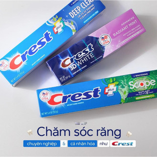 Kem Đánh Trắng Răng White Advanced Radiant Mint & Scope Outlast Complete Whitening Toothpaste