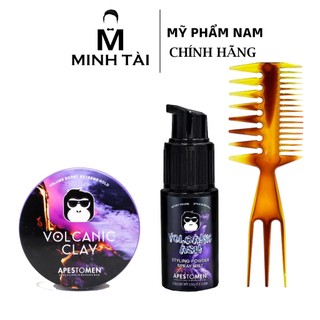 Sáp Vuốt Tóc Nam APESTOMEN Volcanic Clay , Bột Tạo Phồng  APESTOMEN Volcanic Ash Styling Powder