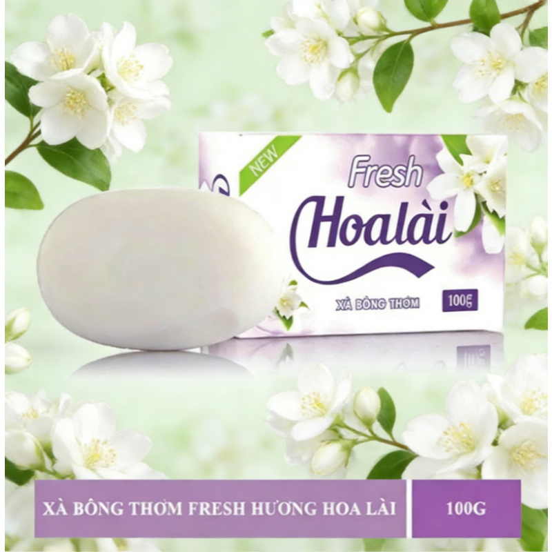 🌸【XÀ BÔNG THƠM HOA LÀI TỰ NHIÊN】Xà Phòng Hương Hoa Lài Thơm Lâu - Làm Sạch Dịu Nhẹ & Cung Cấp Ẩm, Cho Làn Da Sạch Mịn