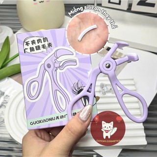 [GUOXIAONIU] Kẹp Mi Guoxiaoniu Đầu Kẹp Nhỏ, Góc Rộng Vỏ Tím Kèm Miếng Silicone Thay Thế