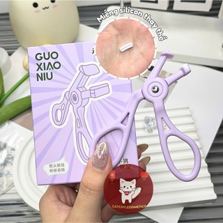 [GUOXIAONIU] Kẹp Mi Guoxiaoniu Đầu Kẹp Nhỏ, Góc Rộng Vỏ Tím Kèm Miếng Silicone Thay Thế