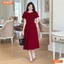 Đầm thiết kế BEMINE cổ thuyền kiểu gợn sóng đính nơ dáng chữ A phù hợp đi làm, đi chơi-B403