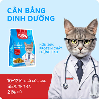 Thức Ăn Cho Mèo MRVET Dạng Hạt T1 Combo 4, 5 & 10 Gói 50G Với 30% Protein Dành Cho Mèo Mọi Lứa Tuổi