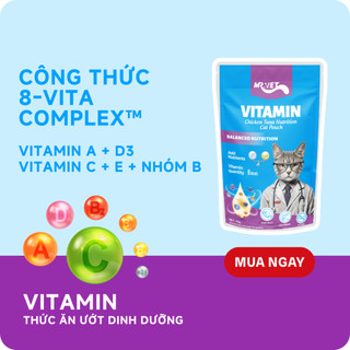Thức Ăn Cho Mèo MRVET Dạng Pate Túi 70G, 51% Thịt Thật, Sáng Mắt, Mượt Lông, Tăng Cường Đề Kháng