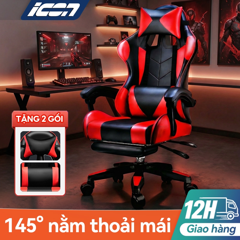 ICON Ghế văn phòng ghế gaming công thái học bọc nệm mềm Thích hợp làm việc chơi game