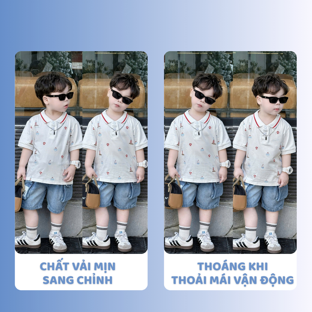 [À ƠI SHOP] R34- bộ polo viền đỏ thuyền phao- a116.838