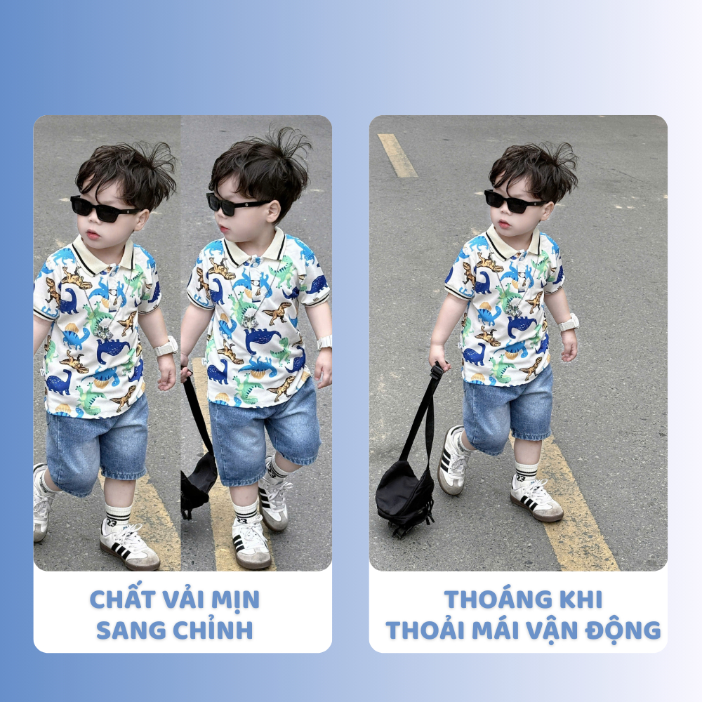 [À ƠI SHOP] N67- bộ cộc polo khủng long full áo mã 2- a116.841