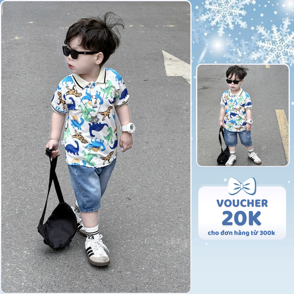[À ƠI SHOP] N67- bộ cộc polo khủng long full áo mã 2- a116.841