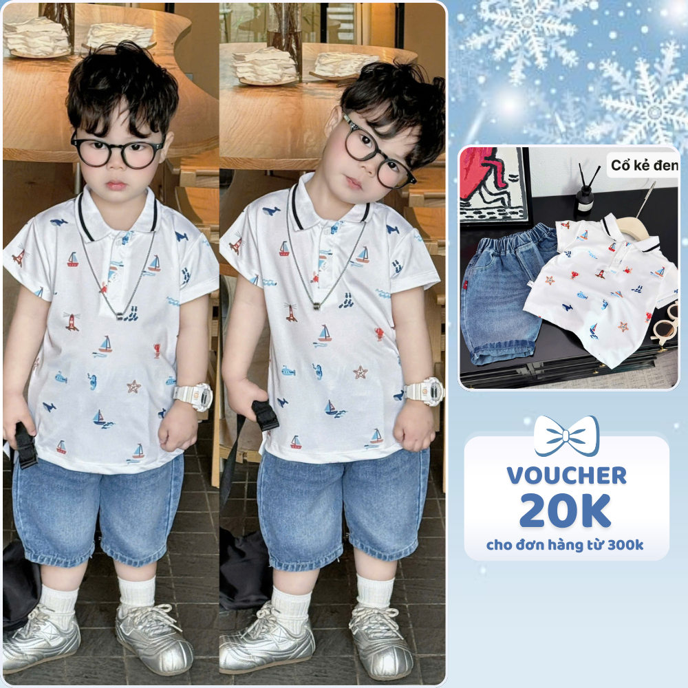 [À ƠI SHOP] R17- bộ polo cổ viền đen biển khơi - a116.837