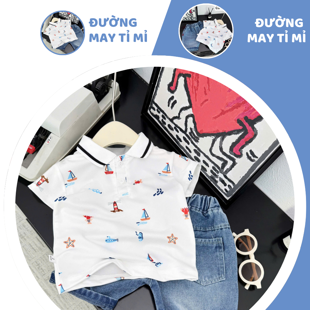 [À ƠI SHOP] R17- bộ polo cổ viền đen biển khơi - a116.837
