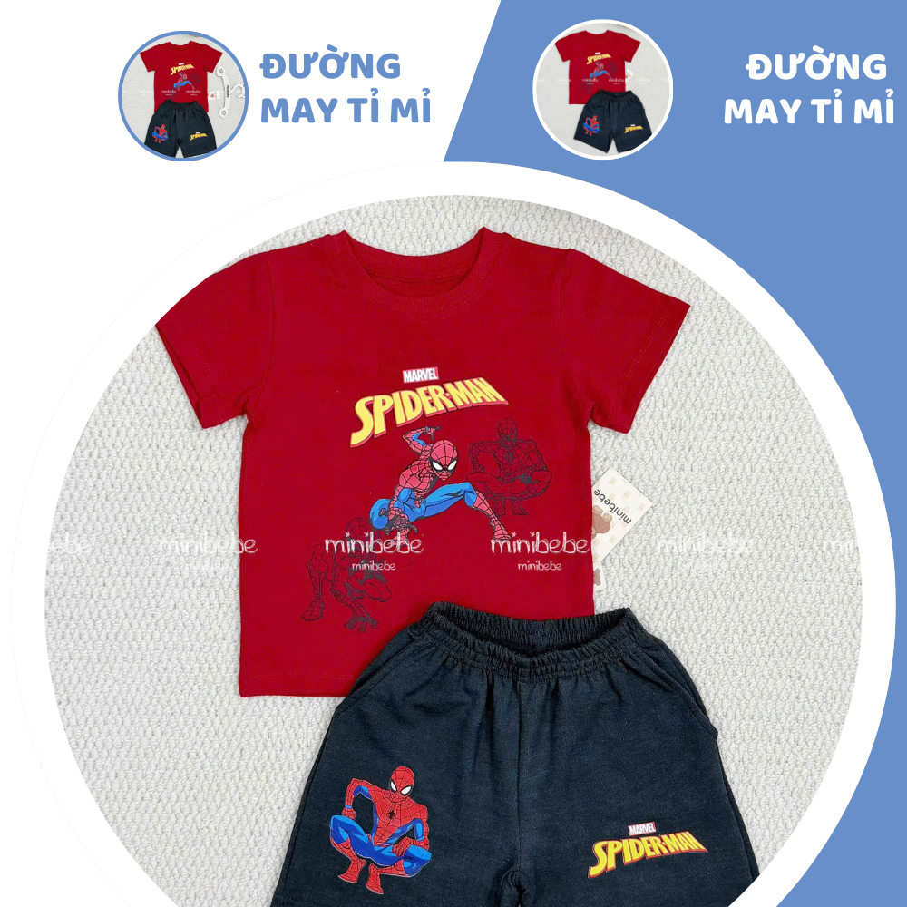 [À ƠI SHOP] R08- bộ cộc nhện đỏ chữ spiderman vàng- a117.1742