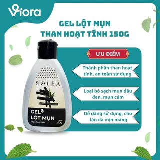 Gel Lột Mụn Than Hoạt Tính SOLÉA 50g/150g - Lộc Sạch Mụn Đầu Đen, Mụn Cám, Giảm Mụn Hiệu Quả - VIORA