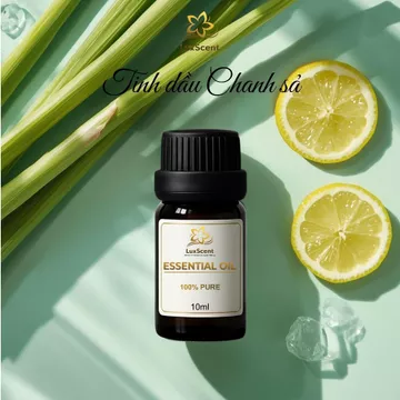 Tinh dầu sả chanh 10ml - 50ml LuxScent tinh dầu xông thơm phòng đuổi muỗi khử mùi thơm phòng xông tinh dầu thơm phòng