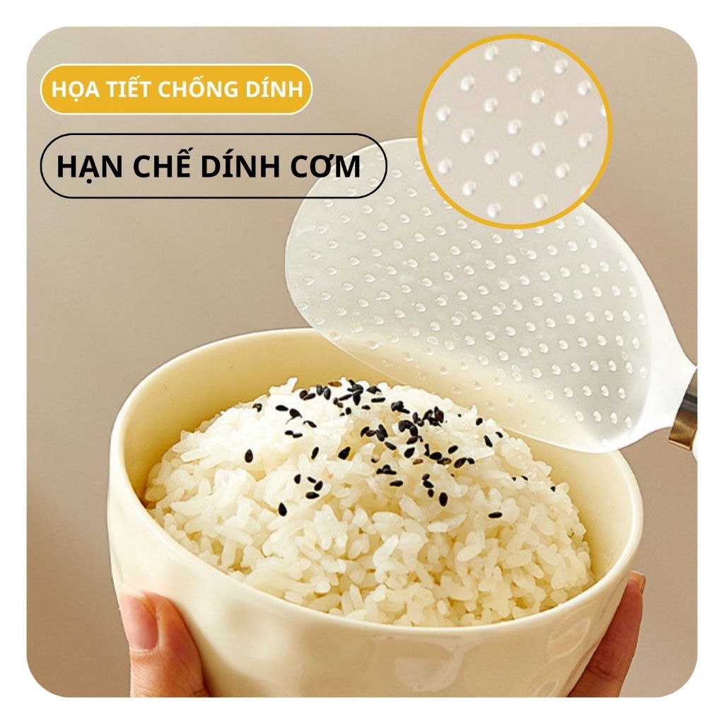 Vá Bới Cơm Chống Dính Thông Minh Famistar / Muỗng Múc Cơm / Thìa Xới Cơm Chống Dính  – Từ Tính & Đế Hít