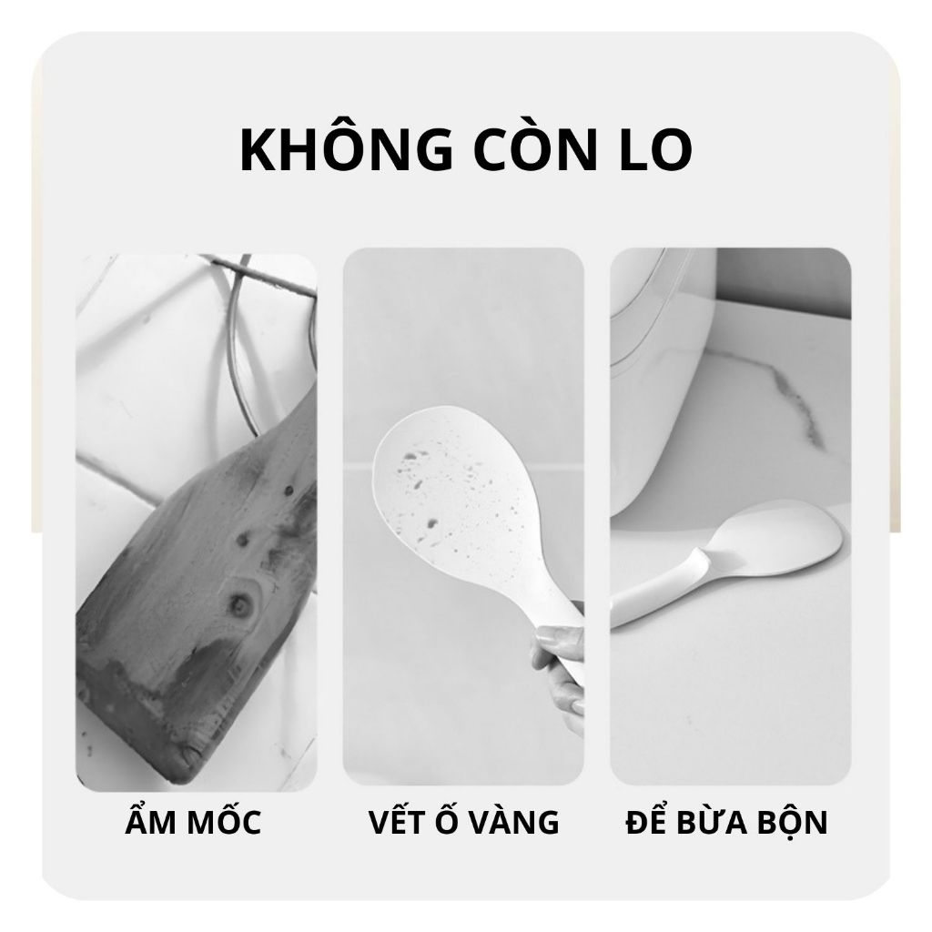Vá Bới Cơm Chống Dính Thông Minh Famistar / Muỗng Múc Cơm / Thìa Xới Cơm Chống Dính  – Từ Tính & Đế Hít