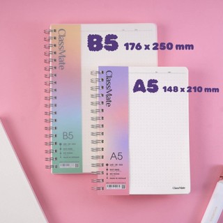 Sổ Lò Xo Bìa Nhựa 100gsm 200 Trang CLASSMATE, Sổ Tay A5/B5 Kẻ Ngang, Caro, Dot Grid Dùng Ghi Chép