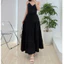 Chân váy dài dáng xòe 3 tầng linen có lót lụa Freesize Váy chữ A dài xòe tiểu thư dây rút