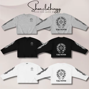 Áo Thun Tay Dài CH In Hình Cao Cấp Chất Cotton 2 Chiều Dày Dặn Thoáng Mát Full Tem Tag Mạc