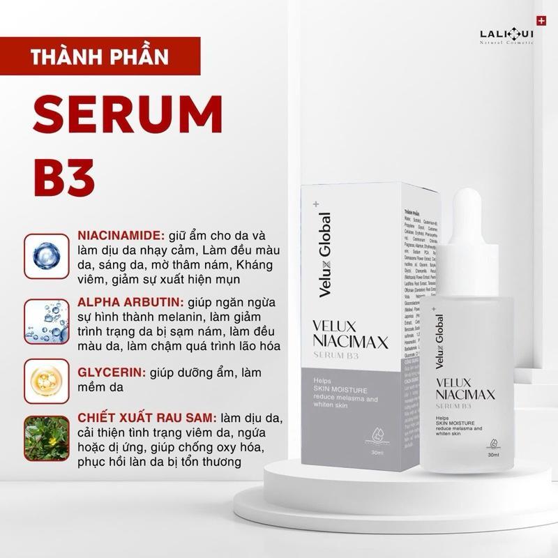 SERUM B3 LALIHUI KIỀM DẦU GIẢM MỤN SÁNG DA MỜ THÂM NÁM,HỖ TRỢ THU NHỎ LỖ CHÂN LÔNG