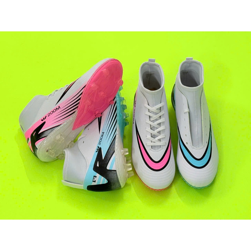 Giày đá bóng cổ cao TheGoal FG1, khâu FULL đế đinh FG sân cỏ tự nhiên, TẶNG TÚI RÚT + TẤT