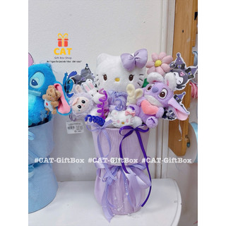 Hoa gấu bông xinh yêu, gấu bông đáng yêu , quà tặng bạn gái, gấu bông stitch, kuromi,..., bó hoa gấu bông