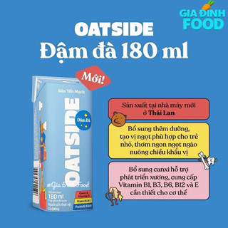 Thùng 6 HỘP 1L, Lốc 3 HỘP - Sữa Yến Mạch Oatside Không Đường Ít Calo, Oatside Socola 1L/180ML