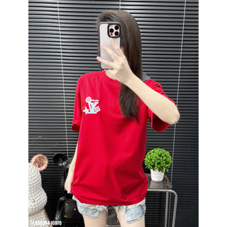 ÁO thun nam QC cổ tròn họa tiết thêu tay ngắn phong cách trẻ trung chuẩn from