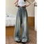 Quần Jeans ống Rộng, Quần jean bò rộng 2Túi giả gấu to Dáng đẹp LN
