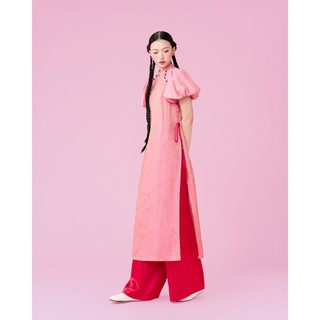 CARA Quần áo dài Lụa Phúc ống suông dây kéo phía trước đơn giản nữ tính