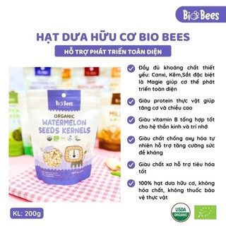 Hạt Dưa Tách Vỏ Hữu Cơ BioBees 200g
