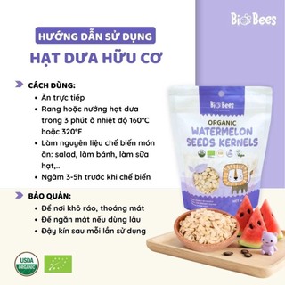 Hạt Dưa Tách Vỏ Hữu Cơ BioBees 200g