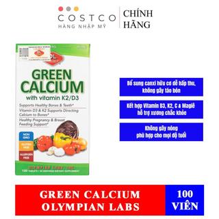 [HÀNG CÔNG TY] TPBVSK Bổ Sung Canxi Hữu Cơ Cho Mẹ Bầu & Cho Con Bú - Olympian Labs Green Calcium - Có Tem Phụ Tiếng Việt