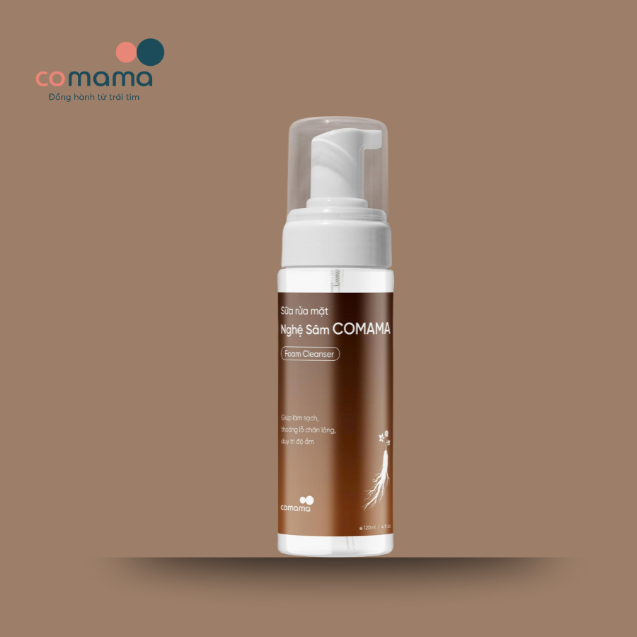 Comama Bọt Rửa Mặt Nghệ Sâm 120ml Làm Sạch Dịu Nhẹ Cho Mọi Loại Da Giúp Cung Cấp Độ Ẩm Thoáng Sạch Mềm Mịn