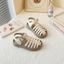 Giày Sandal Chiến Binh Bé Gái Phong Cách Hàn Quốc - Sandal Rọ Da Mềm Đế Êm Chống Trơn Trượt Cho Bé (Màu Kem)