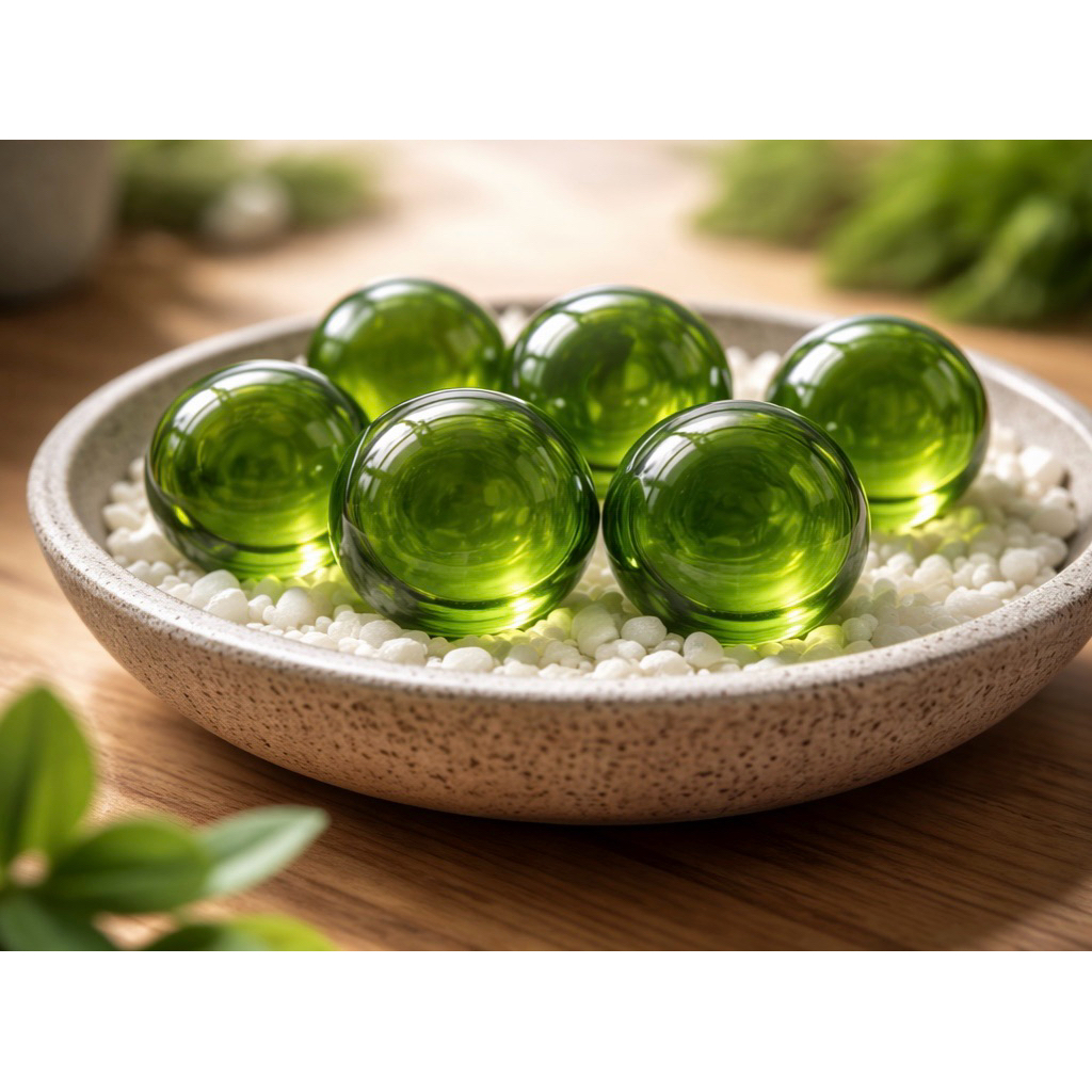 Bi thủy tinh, bi ve 25mm - Màu xanh rêu | GIÁ RẺ | Từ 1200đ | Combo 100 viên