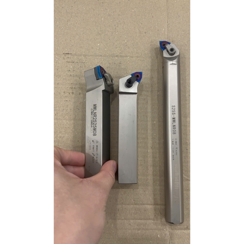 Bộ cán tiện W08 thép trắng thép xịn lắp chip w08 cán ngon tiện ngọt