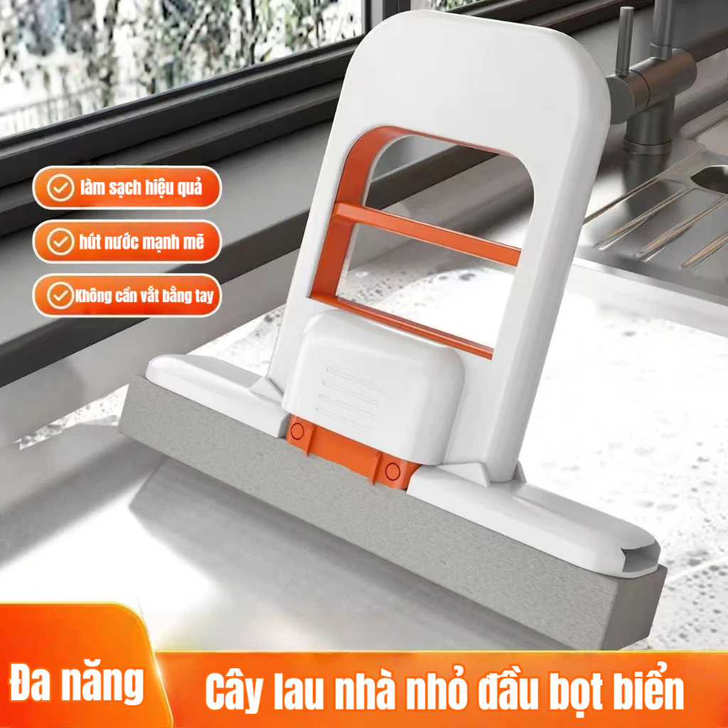 Combo 3 Cây Lau Bếp Mini Tự Vắt Đầu Bọt Biển Thấm Hút Nhanh Lau Sạch Không Bẩn Tay