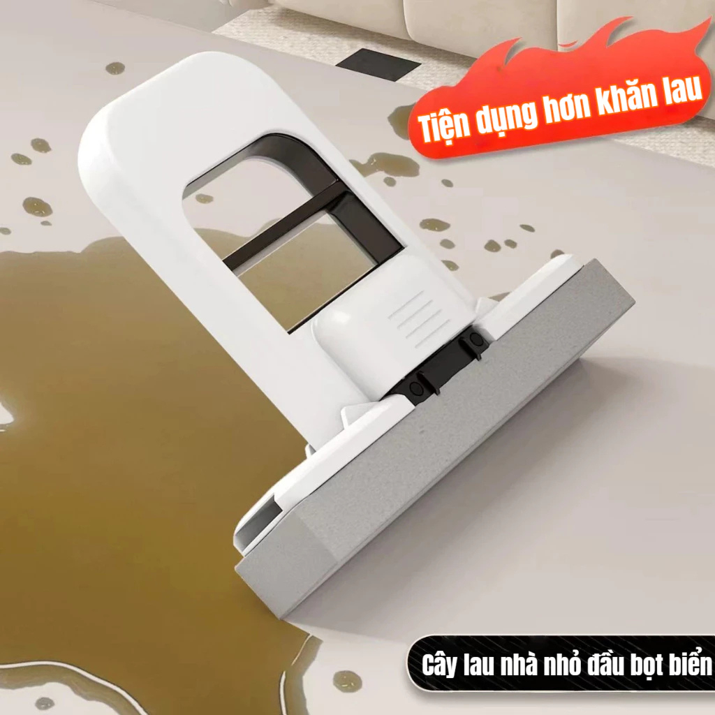 Combo 3 Cây Lau Bếp Mini Tự Vắt Đầu Bọt Biển Thấm Hút Nhanh Lau Sạch Không Bẩn Tay
