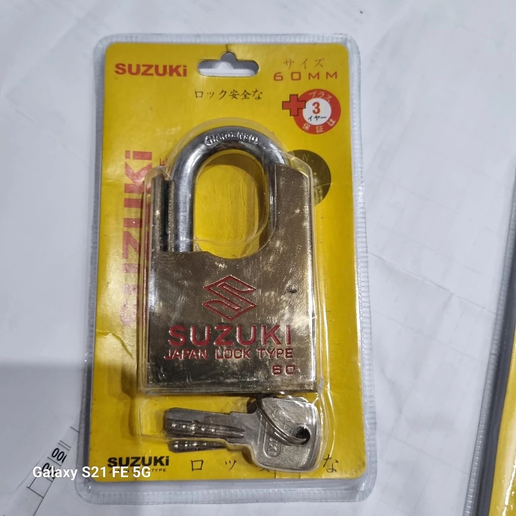 Khóa bấm chống cắt SUZUKI nhật bản size 60mm, ổ khóa chống cắt cao cấp nhật bản 60mm tặng kèm 4 chìa