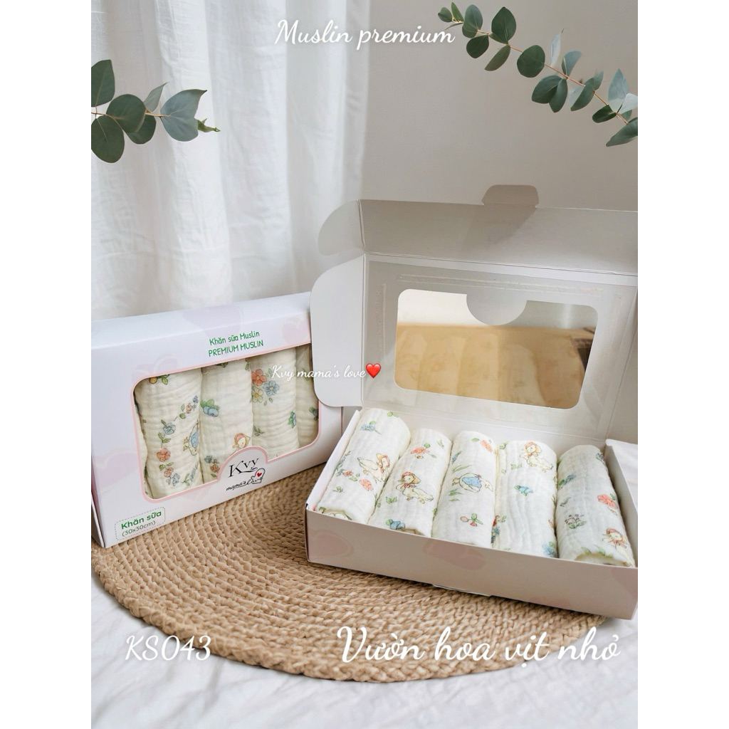 [ Kvy ] SET 5 VÀ 10 Khăn sữa muslin 2 lớp cho bé yêu trải nghiệm Sản phẩm