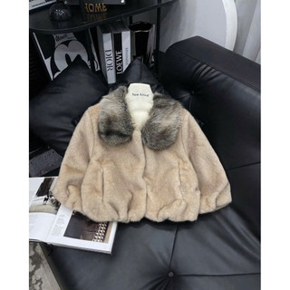 •𝙆𝙞𝙣𝙜𝙨𝙝𝙤𝙥𝙗𝙚𝙖𝙪𝙩𝙮•Áo Khoác Lông Trơn Cổ Loang QC [N40]