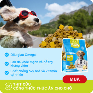 Hạt Cho Chó MRVET D1 Combo 4, 5 & 10 Gói 50G Công Thức Thịt Cừu Non, Chăm Sóc Hệ Tiêu Hóa Cho Chó Mọi Lứa Tuổi