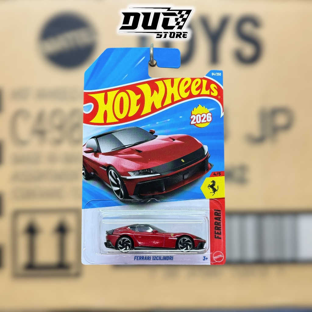 Hot Wheels Ferrari 12Cilindri Escala 1:64 – Edición Limitada 94/250 De La Serie 2026 – Modelo Rojo De Colección Con Licencia Oficial