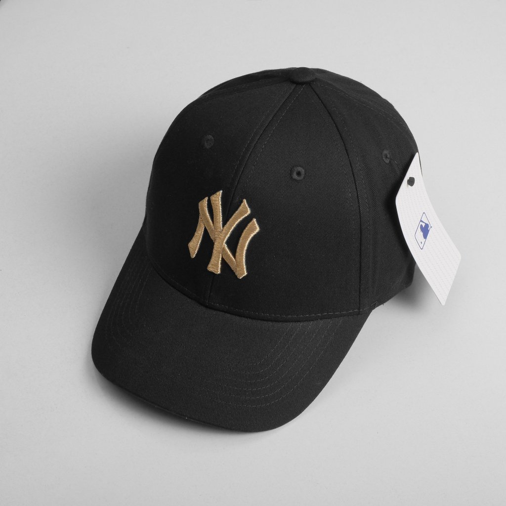 Mũ Nón Lưỡi Trai MLB Meowist logo NY chất liệu vải Kaki Black 2 , Thời trang, Phong Cách